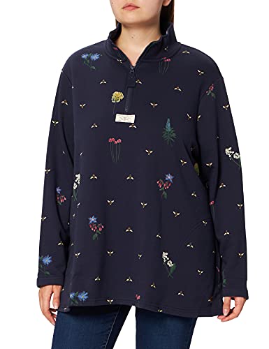 Joules Damen Pip Print Pullover, Navy Pollen, 34 von Joules