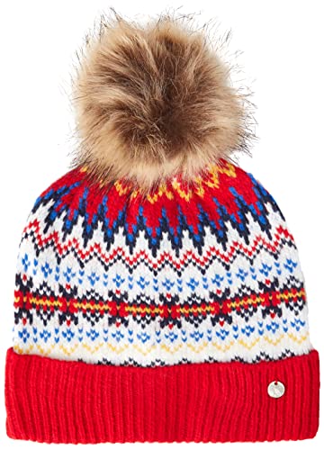 Joules Damen Shetlandhut Beanie-Mütze, rot, Einheitsgröße von Joules