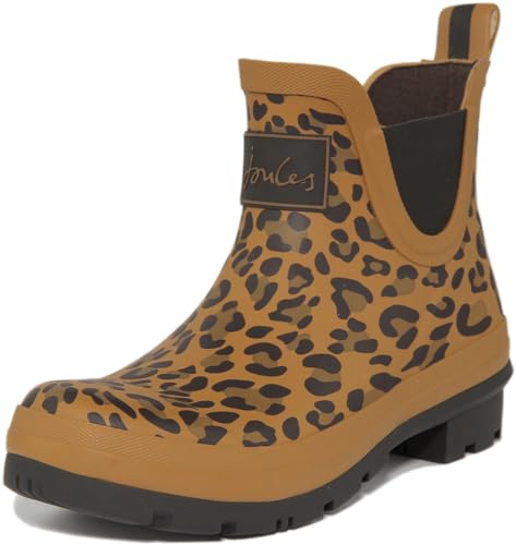 Joules Damen Wellibob Gummistiefel, Tan Leopard, 38 EU von Joules