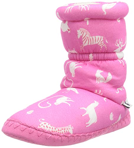 Joules Mädchen Jnr Padabout Hausschuh, Pink Animals, Medium EU von Joules