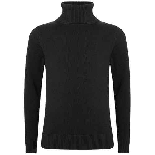 Jowowha Kinder Mädchen Rollkragen Pullover Langarmshirt Feinstrick Sweater Rollkragen Strickpullover Freizeit Slim fit Basic Pullover Schwarz 146-152 Jowowha Kinder Mädchen Rollkragen Pullover Langarmshirt Feinstrick Sweater Rollkragen Strickpullover Freizeit Slim fit Basic Pullover Schwarz 146-152 von Jowowha