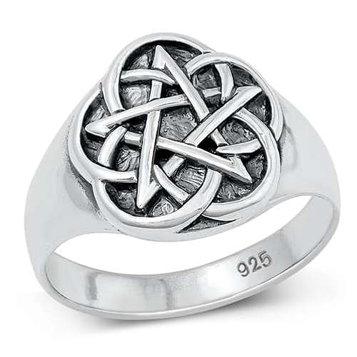 Sterling Silber 9 Stern Baha'I Herren Ring Q von Joyara