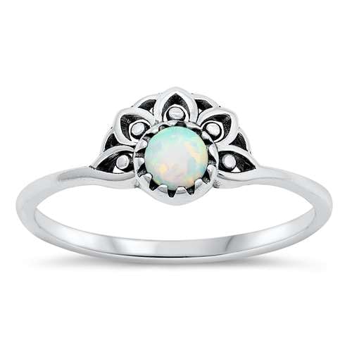Sterling Silber Weiß Opal Ring LTDONRO150948-WO80 von Joyara