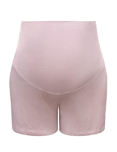 Joyaria Kurze Umstandsshorts/Umstandshose Schwangerschaft Baumwolle Hosen Shorts (Hellrosa,XXL) von Joyaria