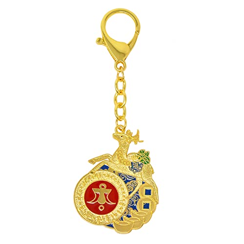 FengShui W4950 Amulett mit 100 Segnungen, energetischer Hirsch, Reichtum, Amulett von Juanxian