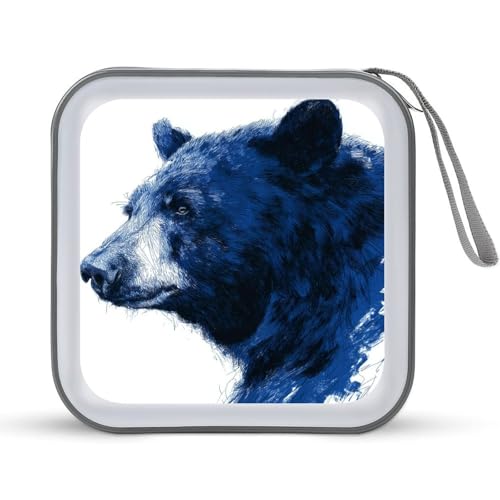 Jubonexis Bear Portrait CD-Hülle, DVD-Aufbewahrungsbox, tragbar Jubonexis Bear Portrait CD-Hülle, DVD-Aufbewahrungsbox, tragbar von Jubonexis