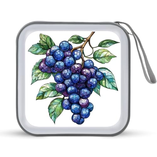 Jubonexis Blaubeere-CD-Hülle, DVD-Aufbewahrung, tragbar, Buntglas Jubonexis Blaubeere-CD-Hülle, DVD-Aufbewahrung, tragbar, Buntglas von Jubonexis