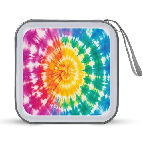 Jubonexis CD-Hülle, DVD-Aufbewahrungsbox, Regenbogenfarben, Wirbelmuster, tragbar Jubonexis CD-Hülle, DVD-Aufbewahrungsbox, Regenbogenfarben, Wirbelmuster, tragbar von Jubonexis