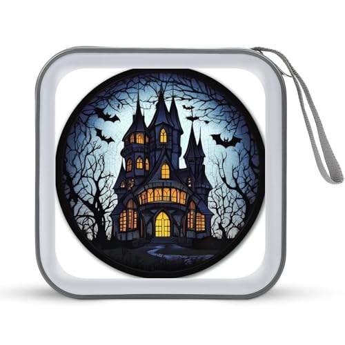 Jubonexis Glasmalerei Schloss Gloomy Gothic CD Hülle DVD Storage Case Portable Jubonexis Glasmalerei Schloss Gloomy Gothic CD Hülle DVD Storage Case Portable von Jubonexis