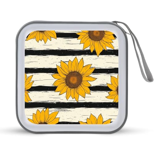 Jubonexis Sonnenblumen-CD-Hülle, DVD-Aufbewahrung, tragbar, für Auto, Zuhause, Reisen Jubonexis Sonnenblumen-CD-Hülle, DVD-Aufbewahrung, tragbar, für Auto, Zuhause, Reisen von Jubonexis