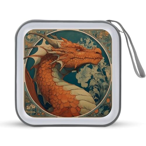 Jubonexis Vintage Dragon CD-Hülle, DVD-Aufbewahrung, tragbar Jubonexis Vintage Dragon CD-Hülle, DVD-Aufbewahrung, tragbar von Jubonexis
