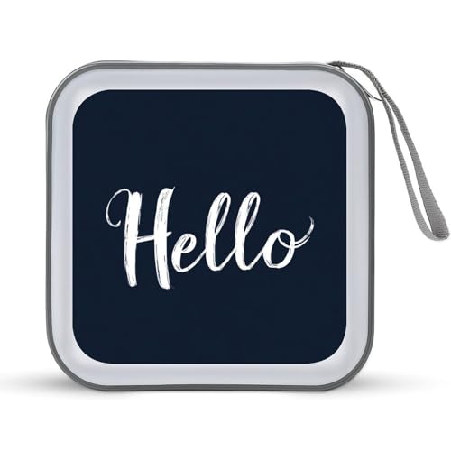 Jubonexis Word Hello on CD-Hülle, DVD-Aufbewahrung, tragbar, Marineblau Jubonexis Word Hello on CD-Hülle, DVD-Aufbewahrung, tragbar, Marineblau von Jubonexis