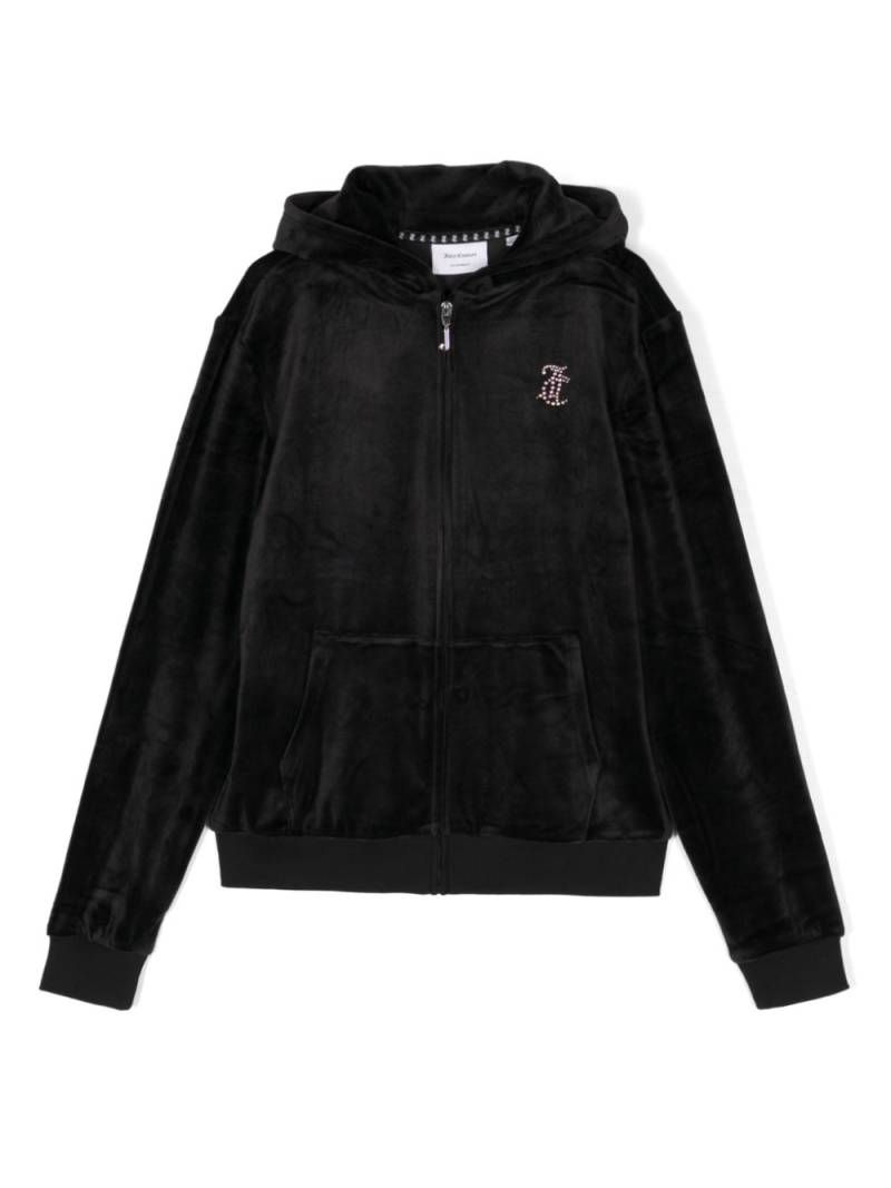 Juicy Couture Kids Diamanté Hoodie mit Logo-Verzierung - Schwarz von Juicy Couture Kids