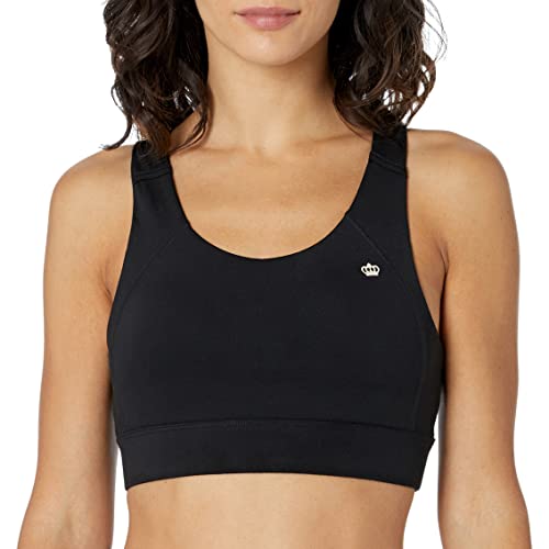 Juicy Couture Damen Racerback Logo Pro Bra Sport-BH, Saftig Schwarz, small von Juicy Couture