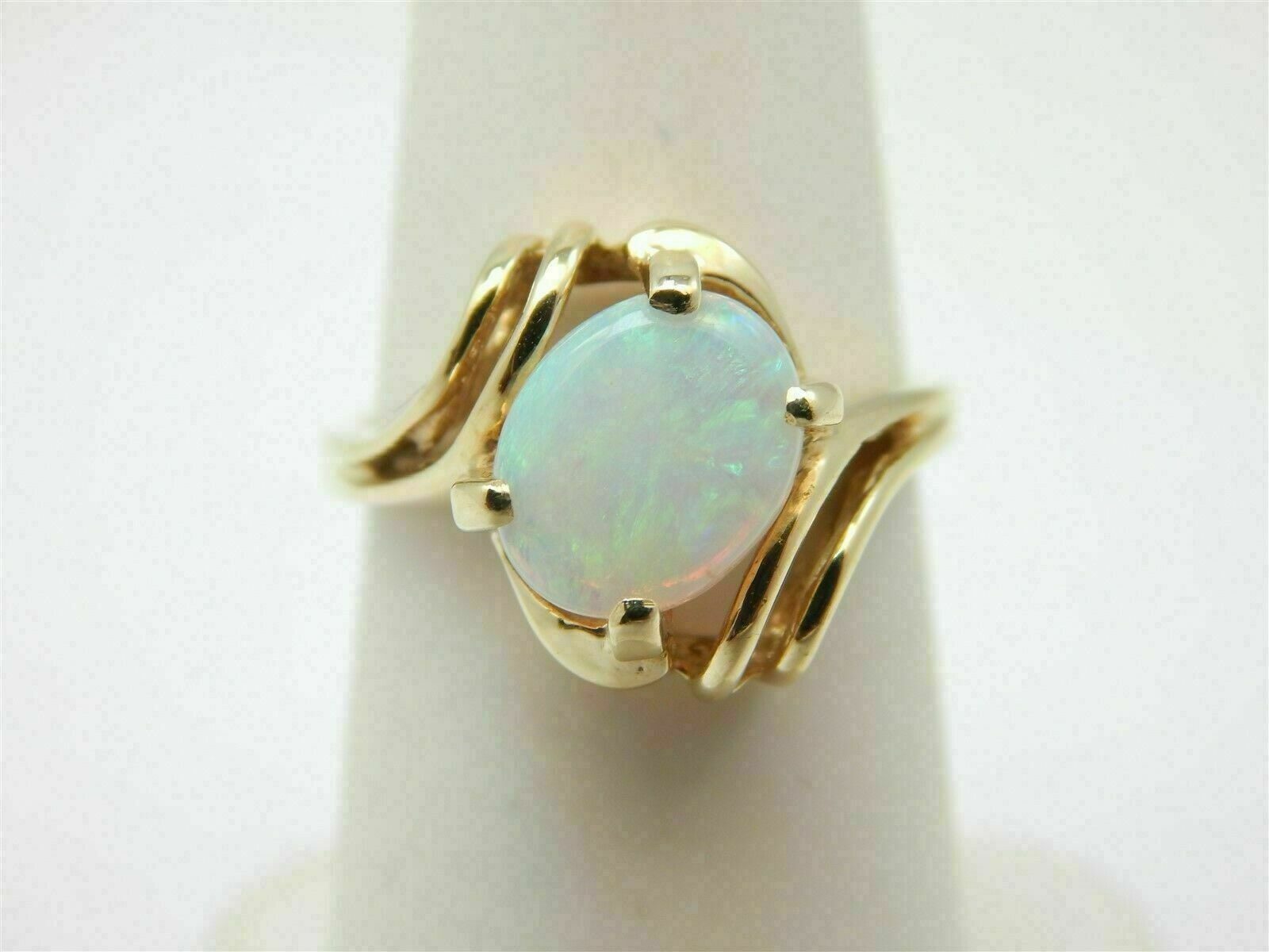 Oval Geschliffener Verlobungsring/Ein Stein Ehering Opal Diamant 14K Gelbgold Plattiert 4.00 Ct Jahrestag Geschenk von JuistarjewelleryArt