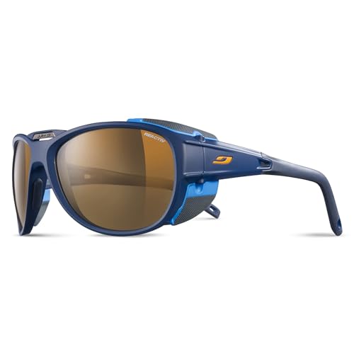 Julbo Herren Explorer 2.0 Sonnenbrille, Dunkelblau matt/Cyanblau, One Size von Julbo