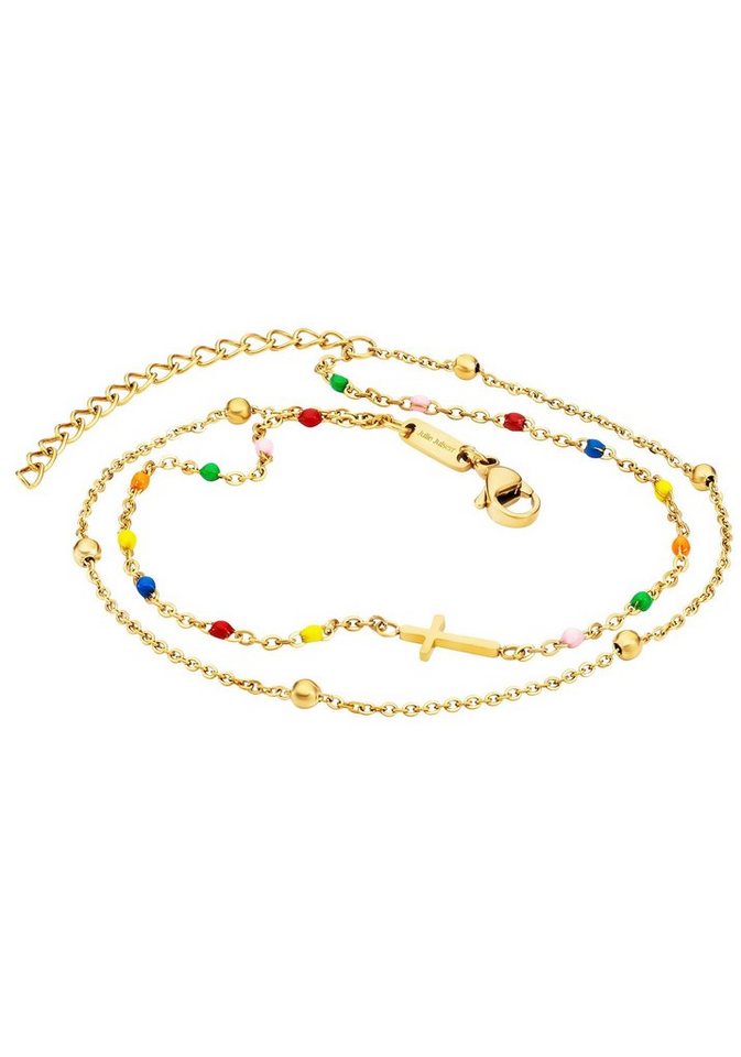 Julie Julsen Fußkette ANKLET, CROSS, JJAC29220G, JJAC29220S von Julie Julsen