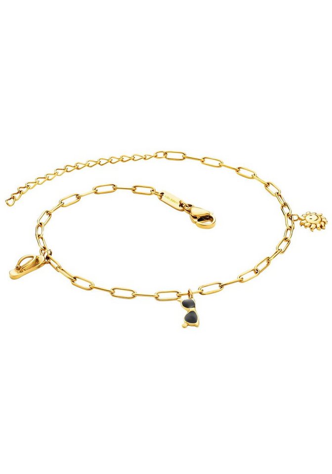 Julie Julsen Fußkette mit Anhänger ANKLET, FLIP-SUNGLASS-SUN, JJAC29213G, JJAC29213S von Julie Julsen