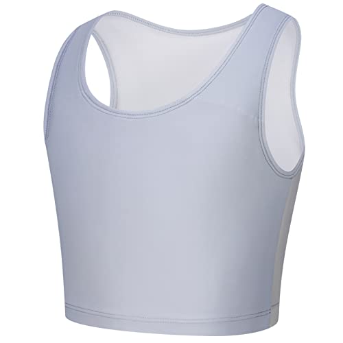 Jumwa Brust Binder Transgender FTM halb Pullover Tank Top Kompression BH für Damen, Grau, 5XL von Jumwa