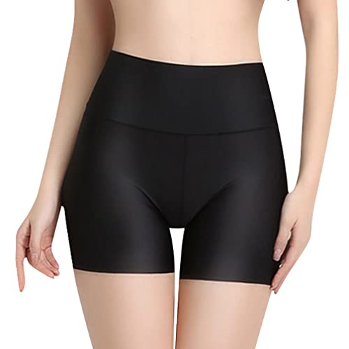 Damen Slipshorts Unterhosen Unter Rock Shorts Sicherheitshosen Weich Trim Leggings Kurze Yogahosen Anti Scheuern Hohe Taille Sicherheit Panty Boxershorts Nahtlose Unterhose (L(110-130),Schwarz) von Jungerhouse