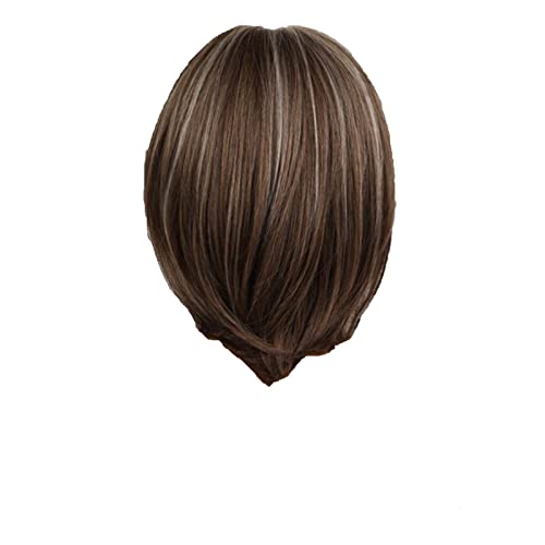 Cheveux pour les Femmes Lace wig Haar Perücken gerade mit flachen Synthetik bunt Cosplay Daily Party Perücke für Frauen natürlich wie echtes Haar Perruques de coupe de Lutin (Khaki-8, One Size) von Junhasgood