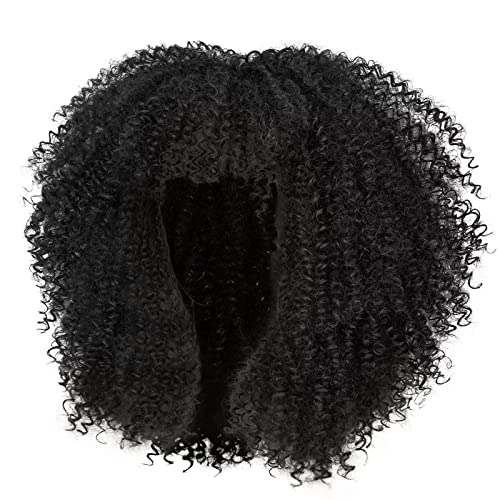 Coole Kostüme Damen 16-Perücke mit kurzen Haaren, seltsam, gelockt, mit für Cosplay, Lolita, synthetischer Naturkleber, gemischt, blond Perücke Herren Schwarz Kurz (Black-D, One Size) von Junhasgood