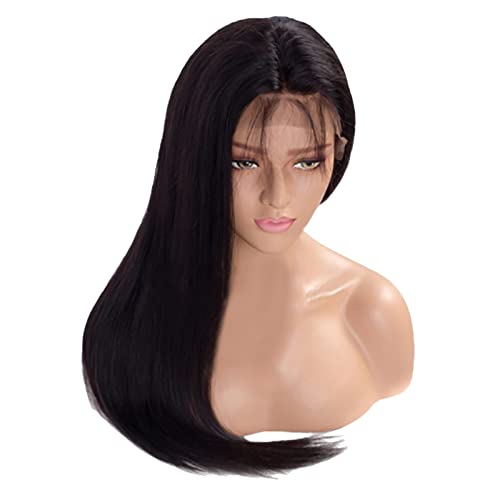 Hellgoldener wig Natürliches Natürliche brasilianische Vollspitze-Menschenhaarperücken leimlose Vollspitze-Frontperücke Perücken Männer Frisuren (a-Black, One Size) von Junhasgood