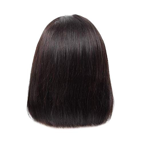 Herren Perücke Echthaar Haare 45CM schwarze Frauen gerade Perücke lange Perücke Modewelle synthetische Perücke Coole Kostüme Halloween (Black-d, One Size) von Junhasgood