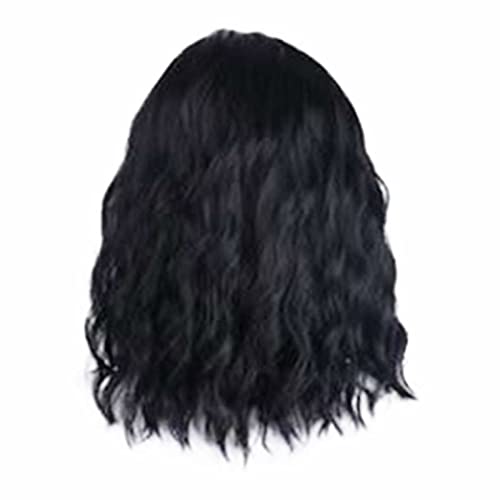 Kurz Lockige Braune Perücke Kurz Lockige Perücke Perücke Damen Wellig Gewellte Täglich Party Cosplay Tragen Damen Locken Wavy Wig für Alltag Anime Cosplay von Junhasgood