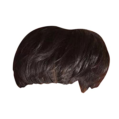 Rückenhalterung Kostüm Faserperücke, Mode, kurzes Haar, schwarze Rose, Netz, Hochtemperaturseide Weiße Perücke (Black #6, One Size) von Junhasgood