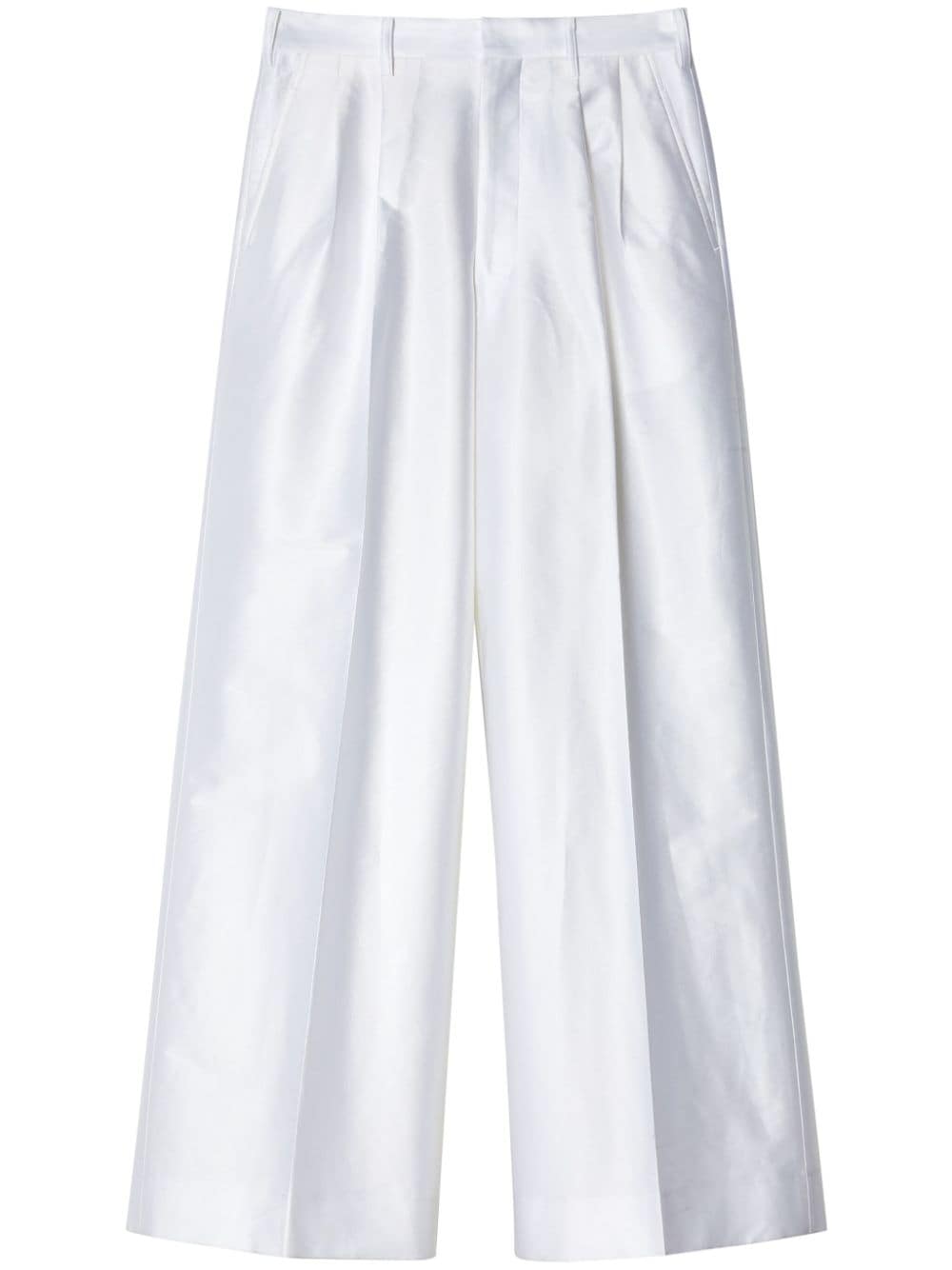 Junya Watanabe Klassische Hose aus Satin - Weiß von Junya Watanabe