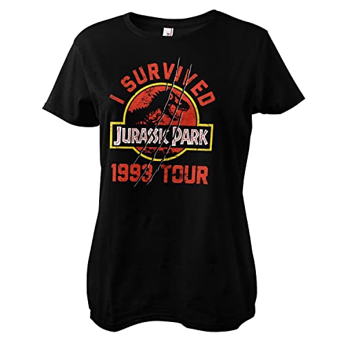 Jurassic Park Offizielles Lizenzprodukt 1993 Tour Damen T-Shirt (Schwarz), Small von Artist Unknown