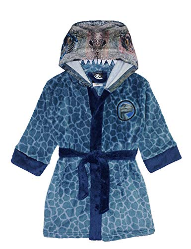 Jurassic World Dinosaur Boys Blue Raptor Fleece Robe (10-12, Blue) von Jurassic World