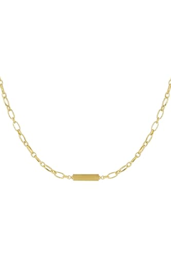 Jurawel Halskette mit Charm Gliederkette - Edelstahl Halskette für Damen Mädchen, mit/ohne Zirkonia, Silber Gold, allergenfrei & hautverträglich von Jurawel