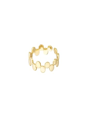 Jurawel Ring aus Kreisen - Edelstahl Ring für Damen Mädchen, mit/ohne Zirkonia, Silber Gold, allergenfrei & hautverträglich von Jurawel