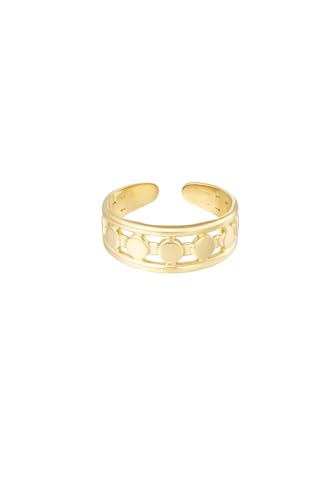 Jurawel Ring mit Cut-Out - Edelstahl Ring für Damen Mädchen, mit/ohne Zirkonia, Silber Gold, allergenfrei & hautverträglich von Jurawel