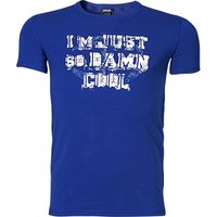 Just cavalli Herren T-Shirt blau Baumwolle unifarben von Just Cavalli