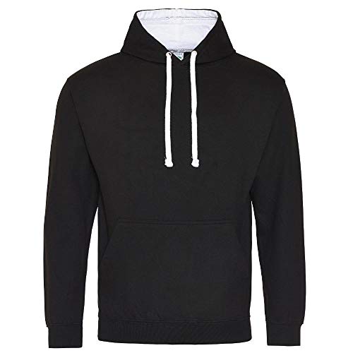 Just Hoods - Unisex Varsity Hoodie/Jet Black/Arctic White, XL von Just Hoods