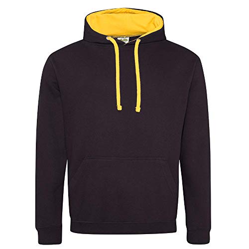 Just Hoods - Unisex Varsity Hoodie/Jet Black/Gold, 3XL von Just Hoods