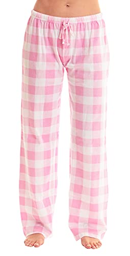 Just Love Damen Pyjamahose Nachtwäsche Buffalo Plaid Pyjama, Rosa / Weiß Büffelkariert., L von Just Love