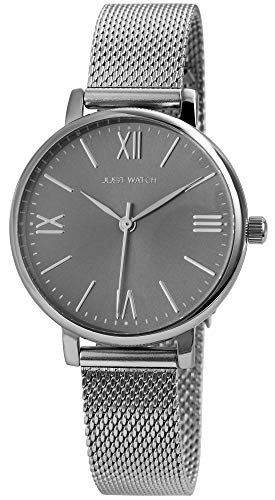 JUST WATCH Damen-Uhr Milanaisearmband Edelstahl Armbanduhr Analog Quarz JW10075 von JUST WATCH