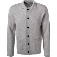 JUVIA Herren Cardigan grau Kaschmir unifarben von Juvia