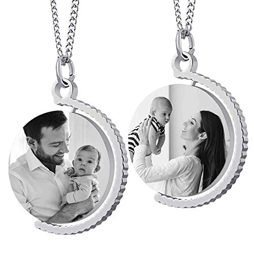 Anhänger - inkl. Foto Gravur auf 2 Seiten - Anhänger mit Bild Gravur - inkl. Fotogravur Bildgravur - Edelstahl AH443bb - mit AMAZON KONFIGURATOR gestalten ! von Juwelier Schönschmied