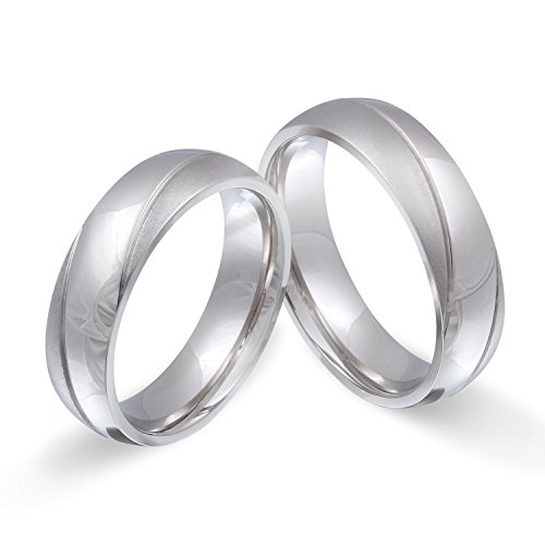 Juwelier Schönschmied - Unisex Partnerringe Freundschaftsringe Trauringe Tocar Edelstahl 54-66 138HHac - Kostenlose Wunschgravur mit AMAZON KONFIGURATOR online gestalten! von Juwelier Schönschmied