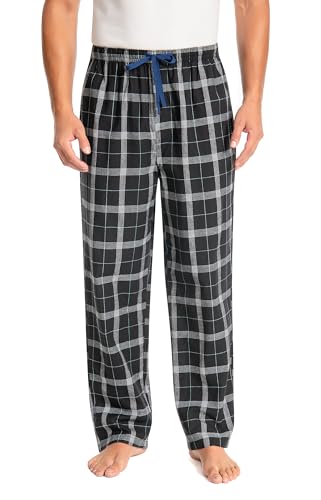 Jveyvth Herren 100% Baumwolle Pyjamahose, Gewebte kariert Schlafhose Loungewear Pyjama Hose mit Taschen Jveyvth Herren 100% Baumwolle Pyjamahose, Gewebte kariert Schlafhose Loungewear Pyjama Hose mit Taschen von Jveyvth