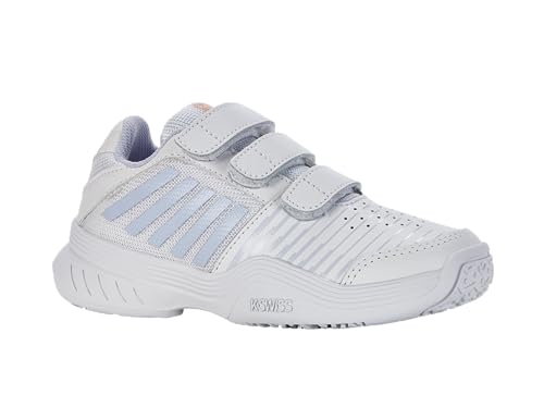 K-Swiss Performance Court Express Strap Omni Tennis Shoe, White/Heather/Peach Fuzz, 29 EU von K-Swiss Performance