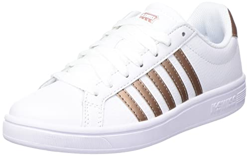 K-Swiss Damen Court TIEBREAK Sneaker, White/Rose Gold, 42 EU von K-Swiss