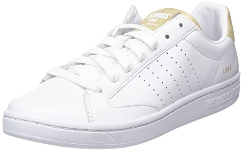 K-Swiss Damen Lozan Klub LTH Sneaker, White/CHMPGN/EGRET, 39.5 EU von K-Swiss