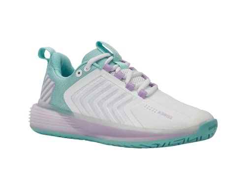 K-Swiss Damen Ultrashot 3 Sport Shoe, Weiß/Blau, 37 EU von K-Swiss