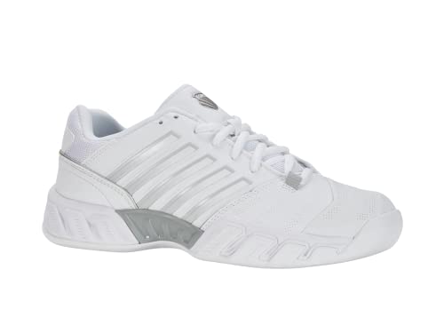 K-Swiss Performance Damen Bigshot Light 4 Carpet Tennis Shoe, White/Highrise/Silver, 39 EU von K-Swiss